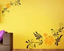 Bidiagonal Flowers Vinyl Wall Art Decal Modern Stickers